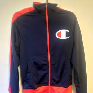 Vintage Champion red/white/blue track jacket. Size men's Small